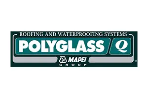 Logo of Polyglass, a roofing and waterproofing systems brand.
