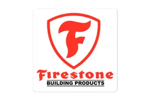 Red Firestone logo with building products text.