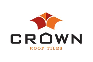 Logo of Crown Roof Tiles with a stylized roof icon.