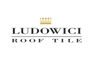 Logo for Ludowici Roof Tiles with a crown-like emblem.